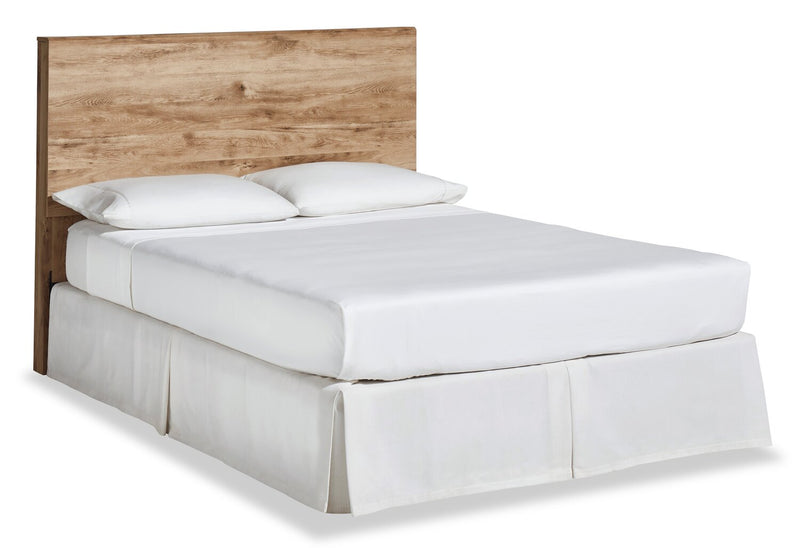 Tête de lit à panneau Derekson, naturelle - format grand lit