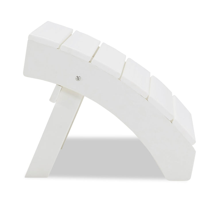 Pouf Bask pour la terrasse à l’extérieur - plastique à haute densité, résistant aux rayons UV et aux intempéries - blanc