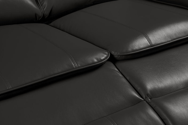 Causeuse inclinable Chandler de 60 po en tissu d’apparence cuir - gris