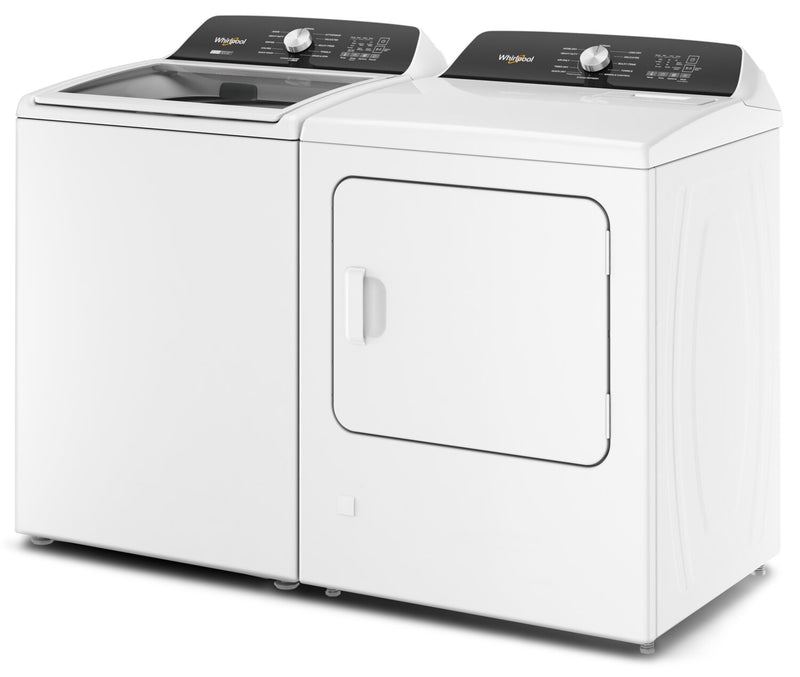 Laveuse à chargement par le haut 5,4 pi³/5,5 pi³ et sécheuse à gaz de 7 pi³ Whirpool avec vapeur 