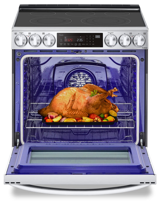 Cuisinière intelligente électrique LG de 6,3 pi³ avec friture à air et convection ProBake ConvectionMD - acier inoxydable Smudge-ProofMD - LSEL6335F