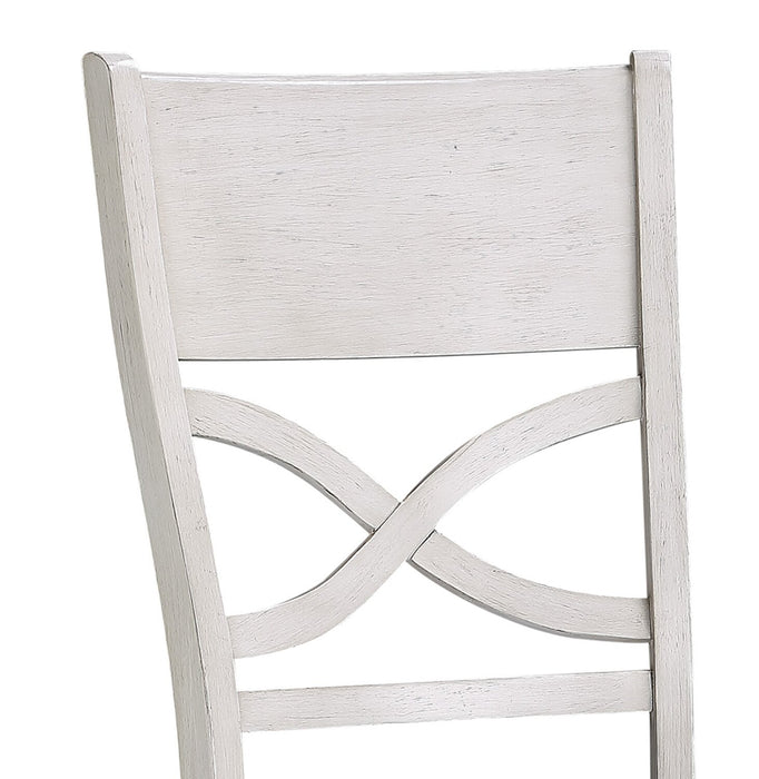 Ensemble de salle à manger Shae 5 pièces avec table de 48 po (L) et 4 chaises - blanc antique