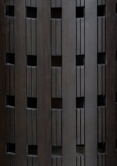 Table de bout ronde moderne Rhett de 18 po - chêne brun espresso foncé