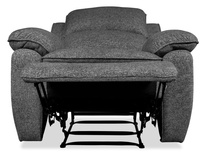 Fauteuil inclinable Chandler de 37 po en tissu de chenille - gris