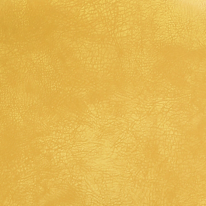 Chaise de salle à manger Bay de Kort & Co. en tissu de cuir végétalien et en métal - moutarde