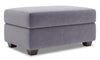 Pouf de rangement personnalisable The Trunk de Sofa Lab de 39 po fabriqué au Canada en tissu de velours - gris Granite Grey