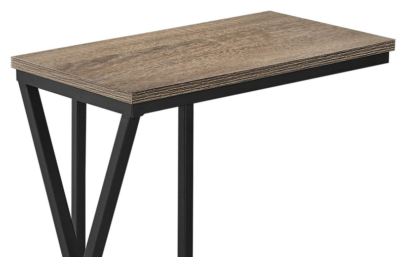 Table de fauteuil Leila de 10,25 po en forme de C - taupe