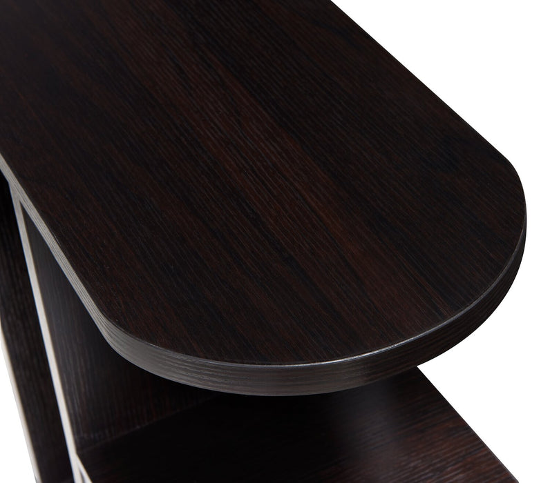 Table de fauteuil Torry de 11,5 po avec tiroir - rouge cacao