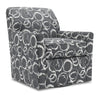 Fauteuil d’appoint pivotant Sofa Lab personnalisable de 31 po fabriqué au Canada en tissu - Heather multicolore