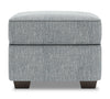 Pouf personnalisable Roll de Sofa Lab de 24 po fabriqué au Canada en tissu d’apparence lin - gris Luna Pewter
