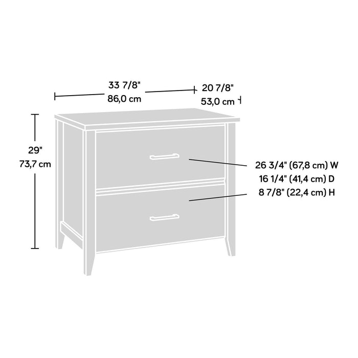 Classeur Jadon de 33,86 po à 2 tiroirs - chêne Laurel