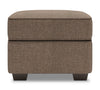 Pouf personnalisable Roll de Sofa Lab de 24 po fabriqué au Canada en tissu d’apparence lin - brun Luna Praline