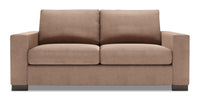 Sofa Track de Sofa Lab de 75 po de format condo fabriqué au Canada en tissu d’apparence lin - brun Pax Wicker 