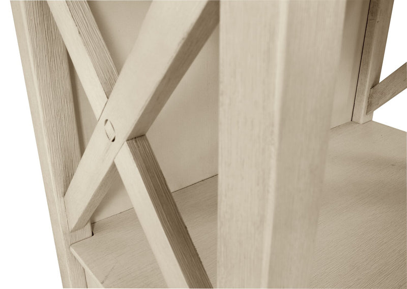 Étagère Isla de 25,4 po (L) avec tiroirs de rangement - blanc antique