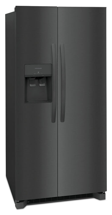 Réfrigérateur Frigidaire de 22,3 pi³ et de 33 po de profondeur standard à compartiments juxtaposés - acier inoxydable noir - FRSS2323AD