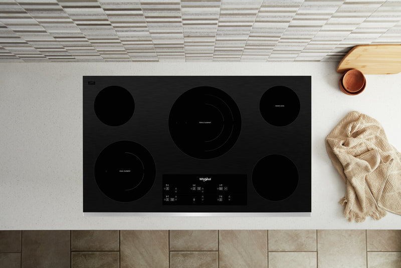 Surface de cuisson électrique Whirlpool de 36 po à 5 éléments - acier inoxydable - WCE97US6KS