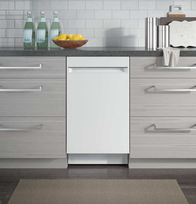 Lave-vaisselle encastré Whirlpool de 18 po et de 47 dBA avec commandes sur le dessus et 3e panier - blanc - PDT145SGLWW