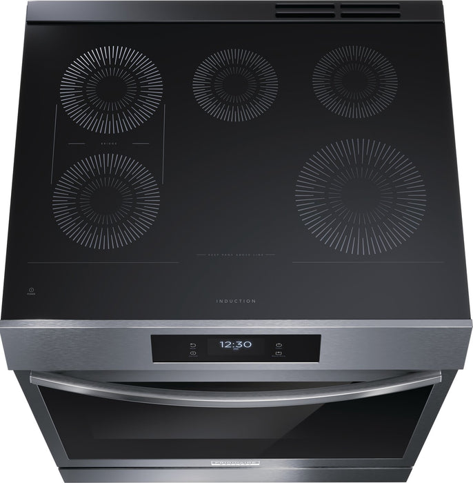 Cuisinière à induction Frigidaire Gallery de 6,2 pi³ avec convection totale et surface de cuisson facile à nettoyer - acier inoxydable noir Smudge-ProofMD - GCFI306CBD