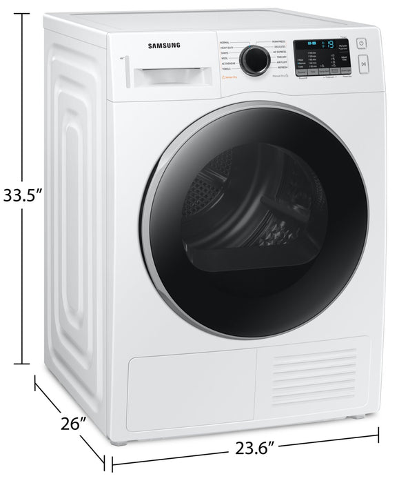 Sécheuse électrique Samsung de 4 pi³ et de 24 po - blanche - superposable - DV25B6800HW/AC