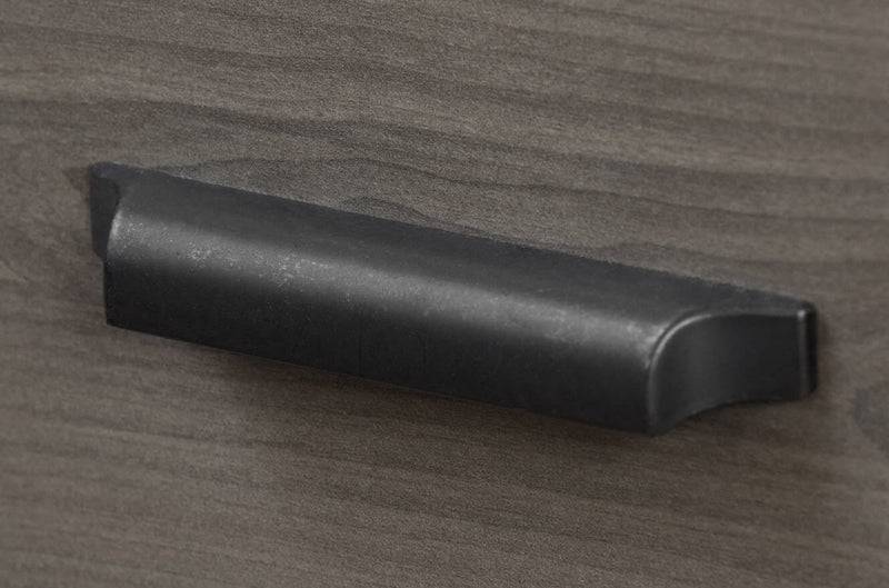 Commode verticale Holt de 33,75 po (L) x 63,5 po (H) à 2 tiroirs avec armoire de rangement pour la chambre à coucher, fabriquée au Canada - gris-brun