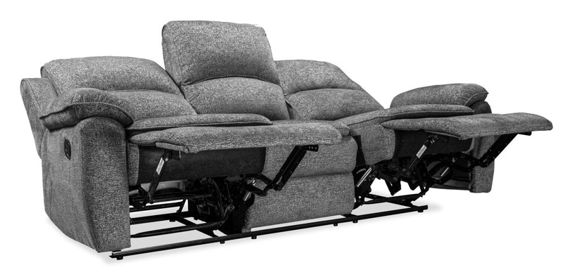 Sofa inclinable Chandler de 82 po en tissu de chenille - gris