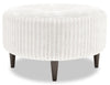 Pouf personnalisable The Curve de Sofa Lab de 31 po fabriqué au Canada en tissu - blanc Dolphin White