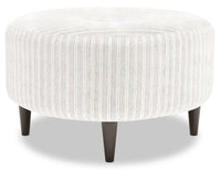  Pouf The Curve de Sofa Lab de 31 po fabriqué au Canada en tissu - blanc Dolphin White 
