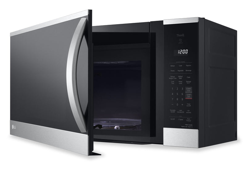Four à micro-ondes à hotte intégrée LG de 1,8 pi³ avec EasyCleanMD et cuisson par capteur - acier inoxydable Smudge-ProofMD - MVEM1825F