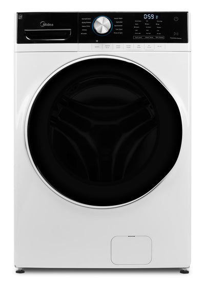 Midea 5.2 Cu. Ft. Front-Load High-Efficiency Washer - White - Stackable - MLH52N4AWW | Laveuse haute efficacité Midea à chargement frontal de 5,2 pi³ - blanche - superposable - MLH52N4AWW