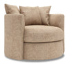Fauteuil d’appoint pivotant Nest de Sofa Lab personnalisable de 41 po fabriqué au Canada en tissu de chenille - taupe Luxury Taupe