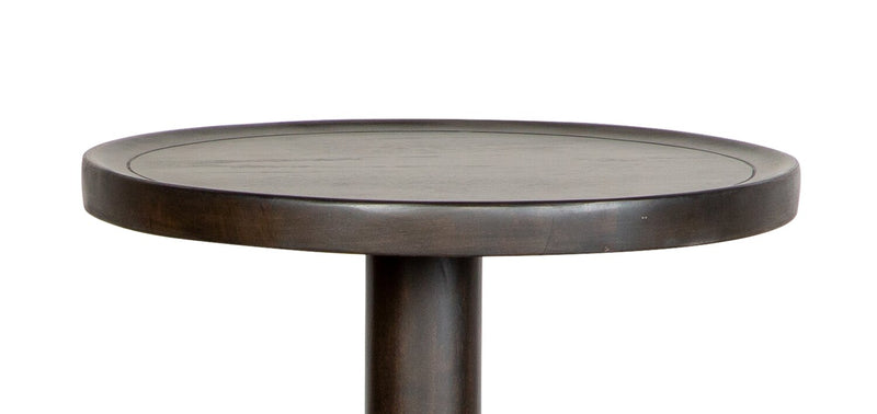 Table de bout moderne Rhett de 18 po - chêne brun espresso foncé