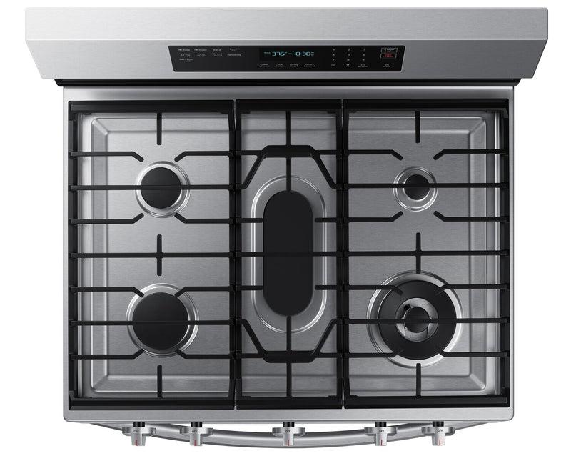 Cuisinière intelligente à gaz amovible Samsung de 6 pi³ avec friture à air - acier inoxydable - NX60A6711SS/AA