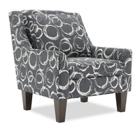 Fauteuil d’appoint club Sofa Lab de 29 po fabriqué au Canada en tissu avec pattes en bois - Heather multicolore
