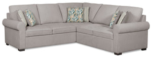 Sofa sectionnel de droite Haven de Scott Living 2 pièces en tissu de chenille - gris