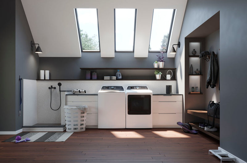 Laveuse intelligente à chargement par le haut de 6,2 pi³ et sécheuse électrique de 7,3 pi³ avec vapeur de Profile