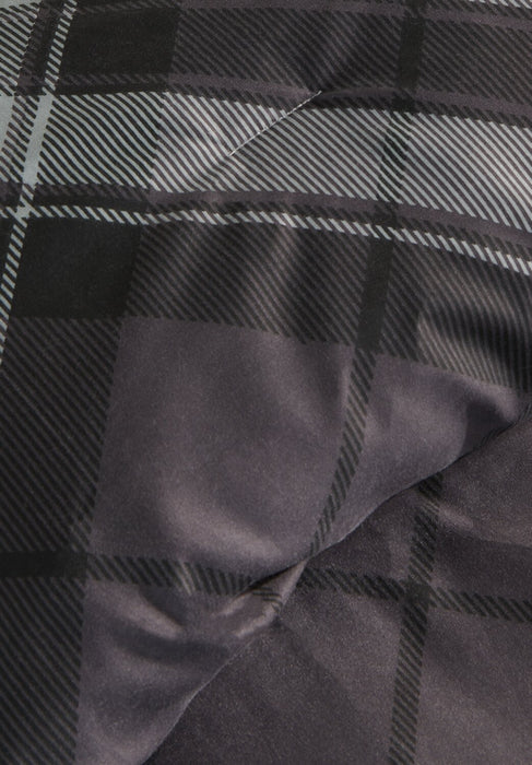 Ensemble d'édredon William 4 pièces pour lit double ou grand lit - gris