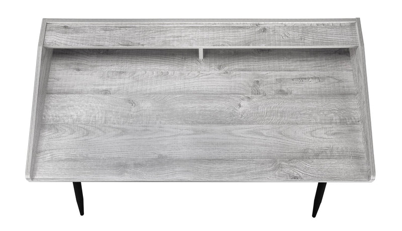 Bureau Jeremy de 47,25 po avec petite crédence - gris