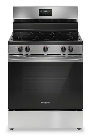 Cuisinière électrique Frigidaire de 5,3 pi³ avec élément à ébullition rapide et surface de cuisson à 5 éléments - acier inoxydable - FCRE305CBS