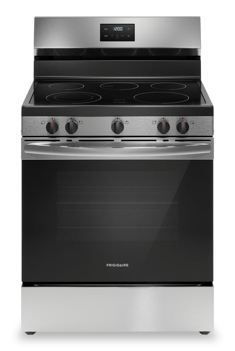 Cuisinière électrique Frigidaire de 5,3 pi³ avec élément à ébullition rapide et surface de cuisson à 5 éléments - acier inoxydable - FCRE305CBS