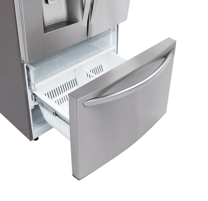 Réfrigérateur LG de 28 pi³ et de 36 po à portes françaises - acier inoxydable Smudge-ProofMD - LRFS28XBS