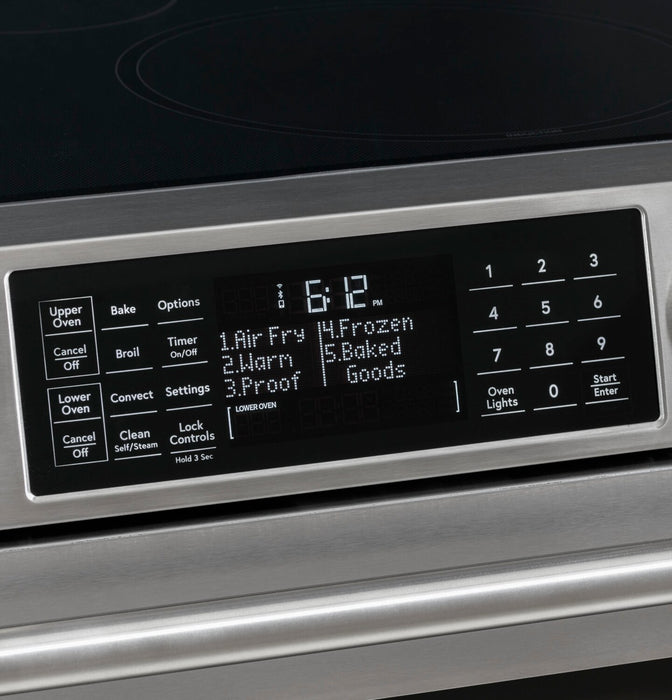 Cuisinière intelligente électrique Café de 6,7 pi³ avec convection européenne véritable - acier inoxydable - CCES750P2MS1
