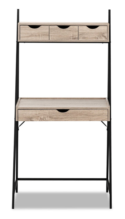 Bureau compact Norris de 31,5 po à 4 tiroirs - taupe