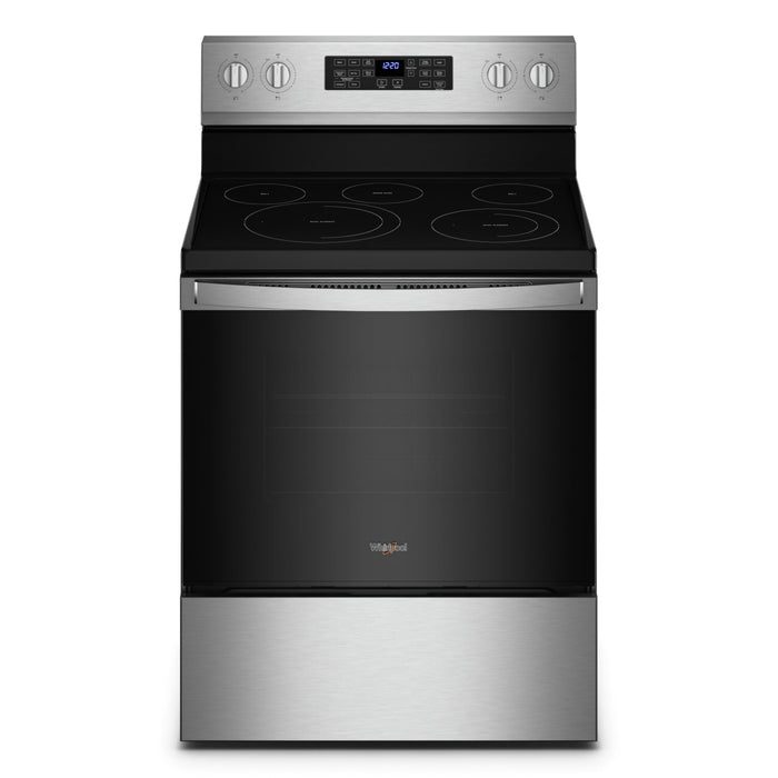 Cuisinière électrique Whirlpool de 5,3 pi³ avec friture à air et autonettoyage - acier inoxydable résistant aux traces de doigts - YWFE550S0LZ