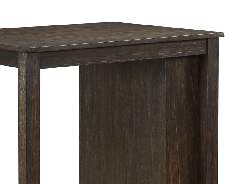 Ensemble de salle à manger Lane 3 pièces de hauteur comptoir avec table de 36,5 po (L), tablettes et port USB intégrées, et 2 chaises - brun