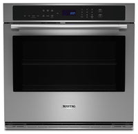  Four mural simple électrique Maytag de 4,3 pi³ et de 27 po avec convection véritable - acier inoxyda…