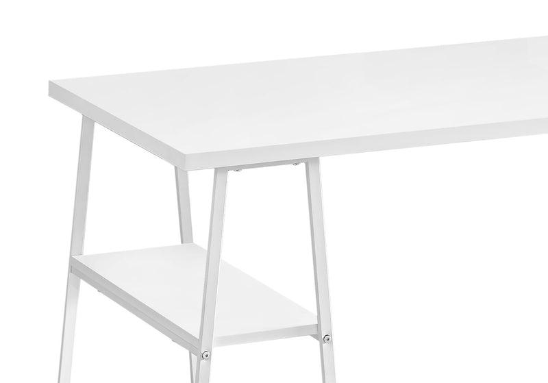 Bureau Jonnie de 47,25 po avec pattes de type chevalet - blanc