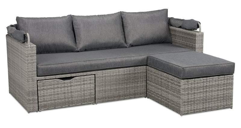 Ensemble de 3 sièges à auvent Cuba pour la terrasse