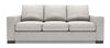Sofa personnalisable Track de Sofa Lab de 85 po fabriqué au Canada en tissu de chenille avec accoudoirs rectilignes - argenté Luxury Silver