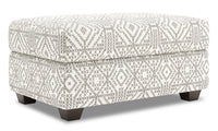  Pouf de rangement The Trunk de Sofa Lab de 39 po fabriqué au Canada en tissu - Greystone multicolore 