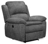 Fauteuil à inclinaison électrique Chandler de 37 po en tissu de chenille - gris